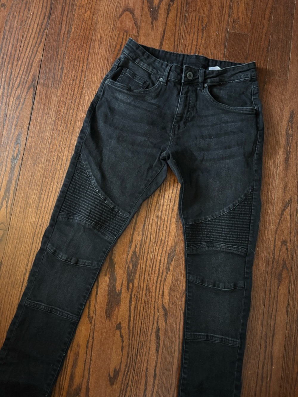 Urban Classics Black Men’s Skinny Motorcycle Jeans 30x30